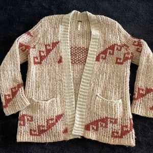 Free People Chunky Knit Sweater Cardigan
